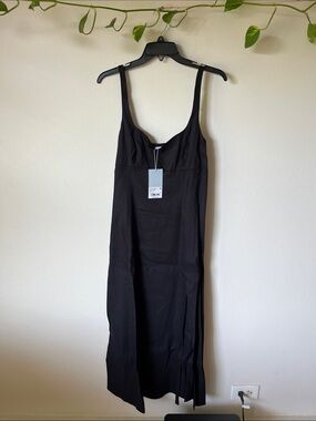 ANTONIO MELANI Black Sleeveless Midi Dress